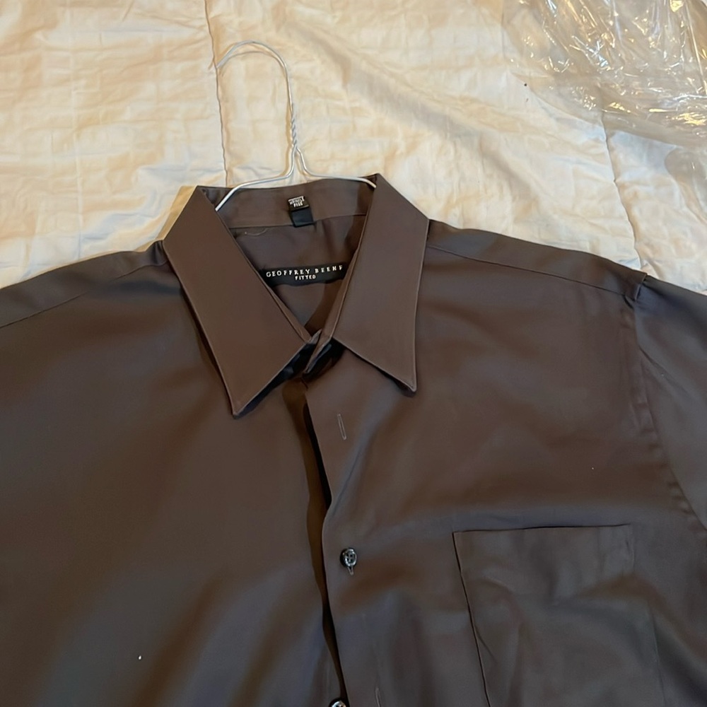 Geoffrey Beene Dark gray long sleeve button up